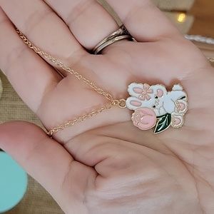 FLOWER BUNNY NECKLACE